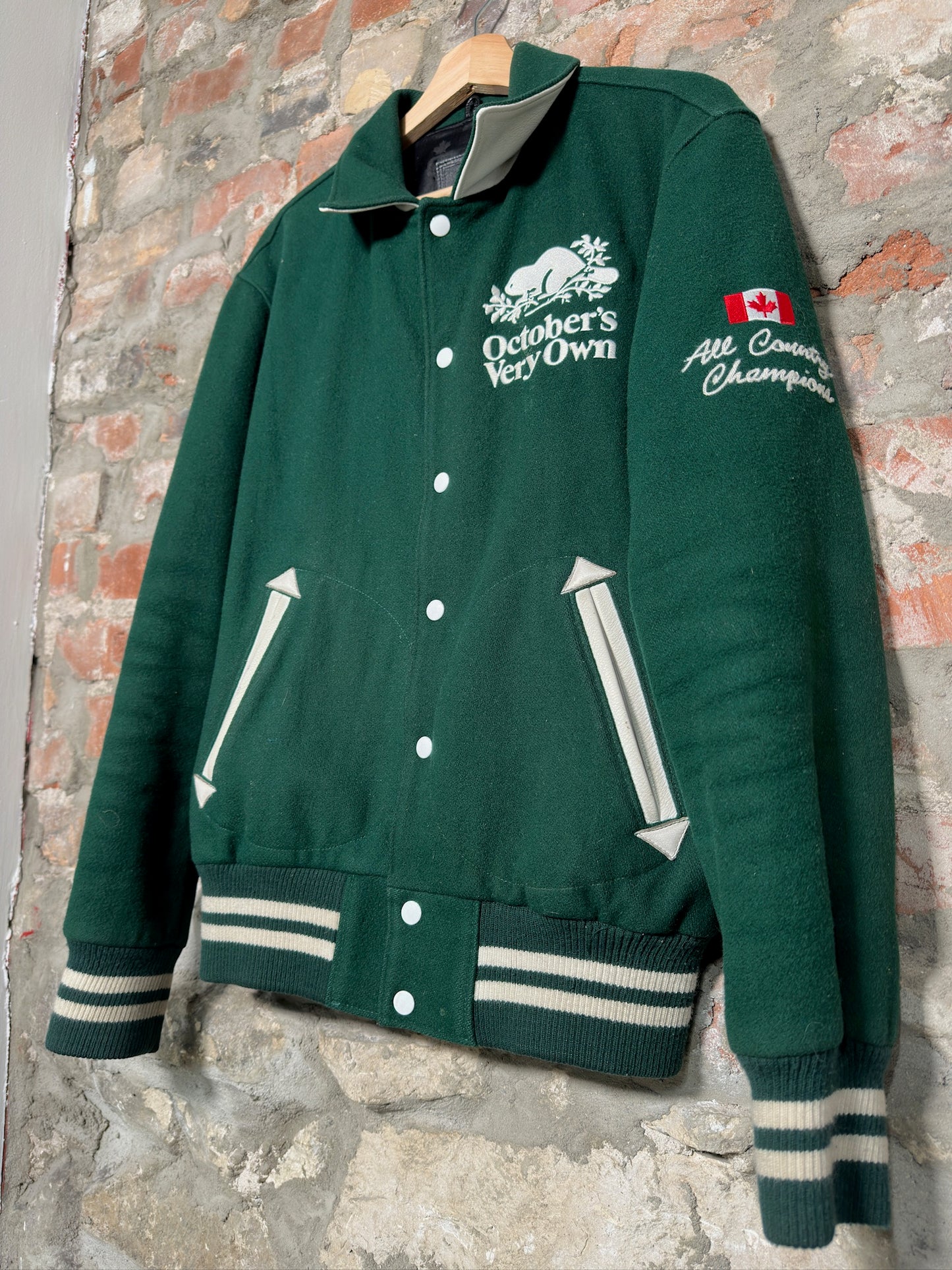 OVO x Roots Varsity Jacket Green Sz M