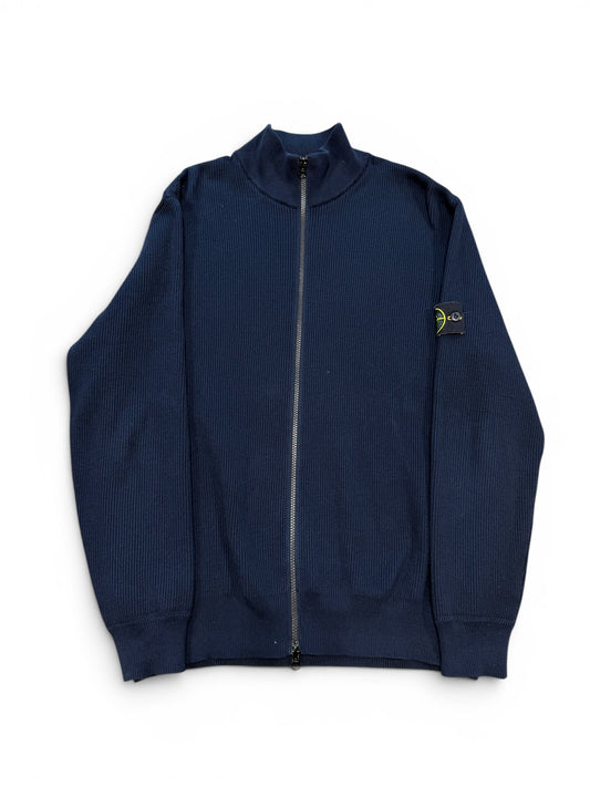 (XXL) Stone Island Ribbed Stand Collar Cardigan
