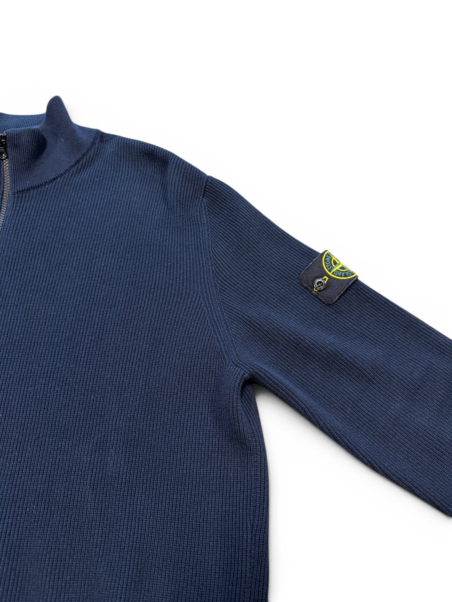 (XXL) Stone Island Ribbed Stand Collar Cardigan