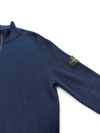 (XXL) Stone Island Ribbed Stand Collar Cardigan
