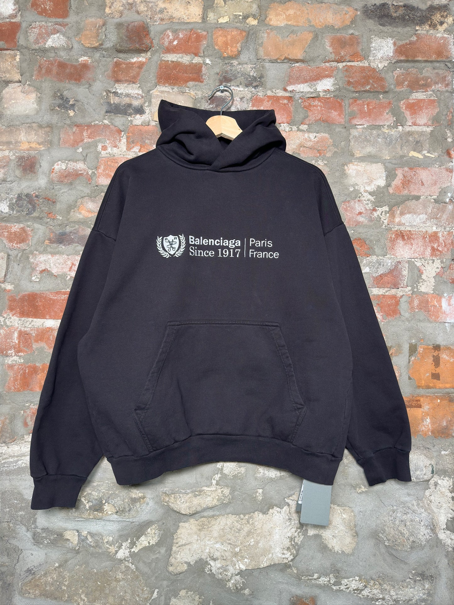 (M) Balenciaga Institutional Hoodie Black