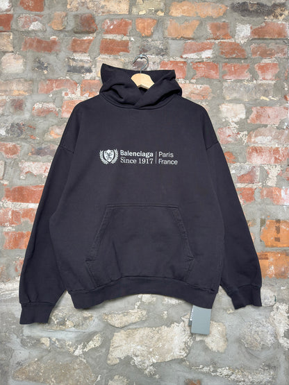 (M) Balenciaga Institutional Hoodie Black