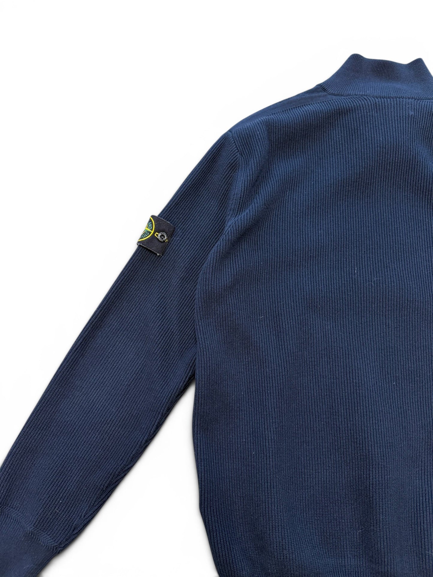 (XXL) Stone Island Ribbed Stand Collar Cardigan