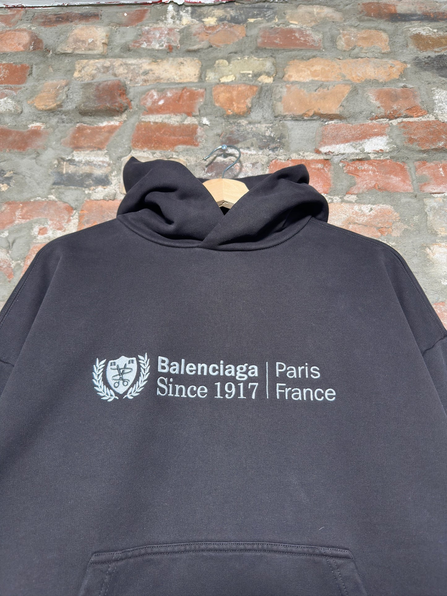 (M) Balenciaga Institutional Hoodie Black