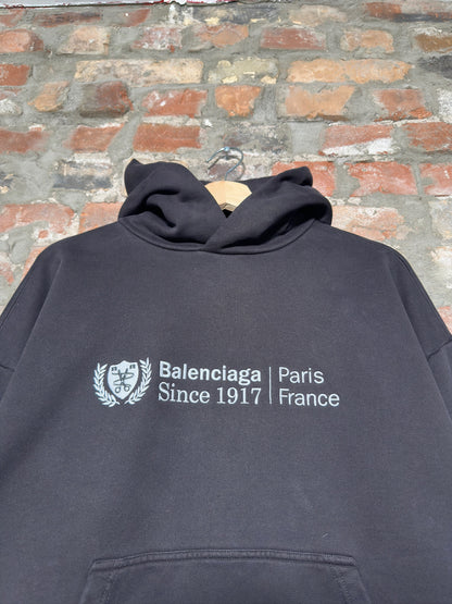 (M) Balenciaga Institutional Hoodie Black