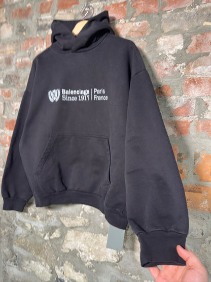 (M) Balenciaga Institutional Hoodie Black