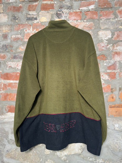 (XL) Vtg Ocean Pacific Fleece Quarter Zip Olive