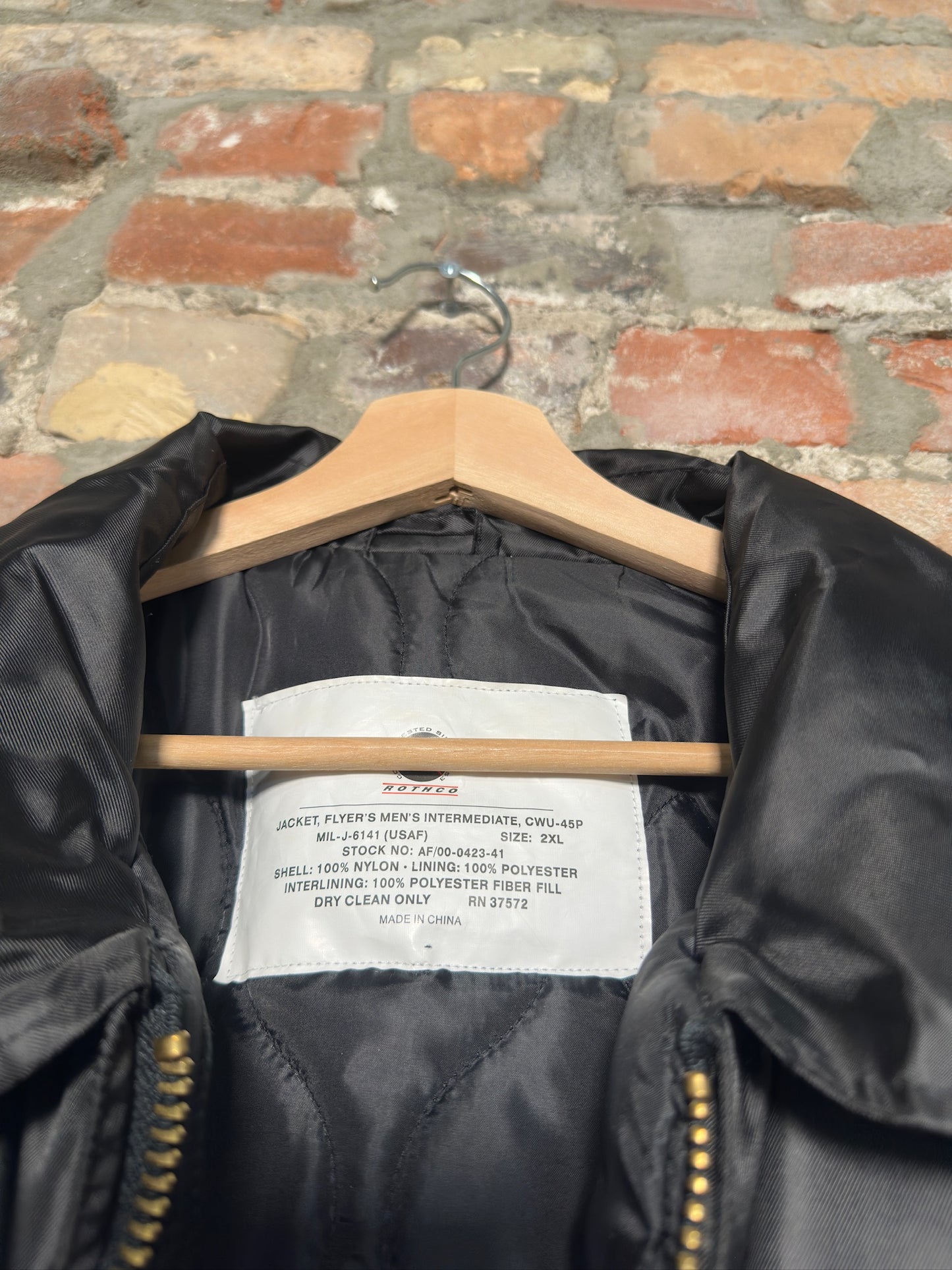 (XXL) Vtg Satin Bomber Jacket Black