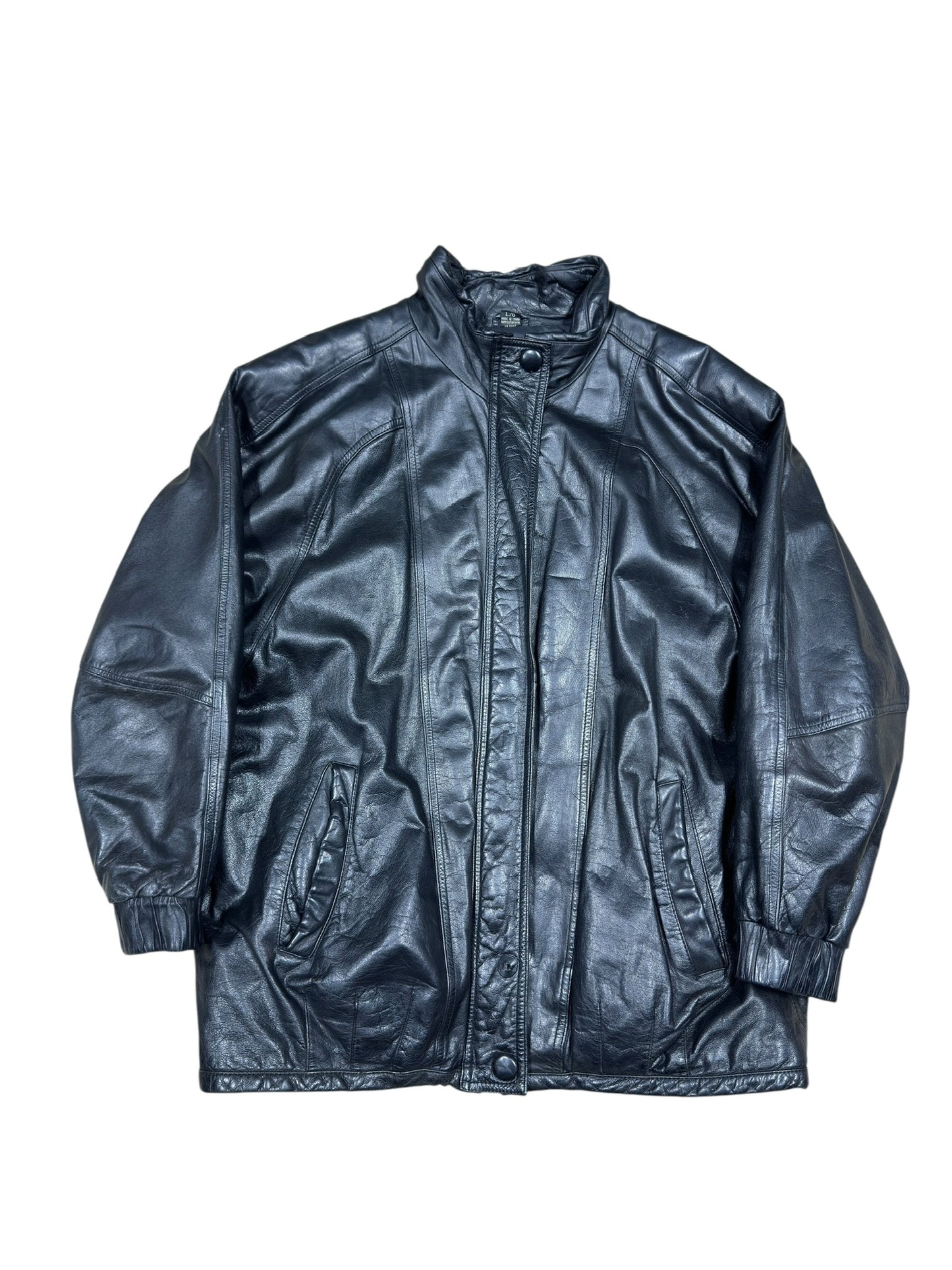(L) Vtg "Very Trendy" Leather Jacket