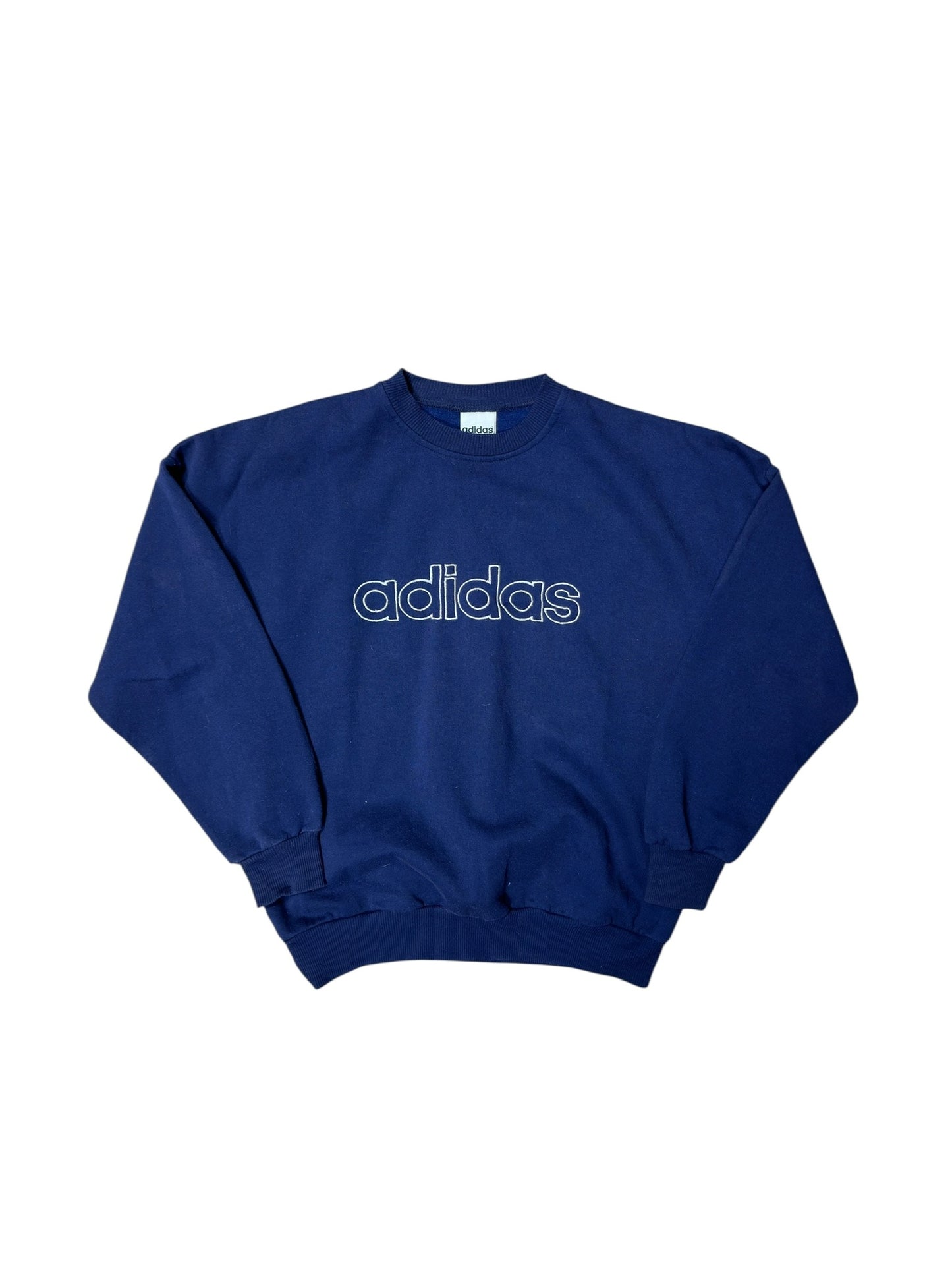 (M) Vtg Adidas Navy Crewneck