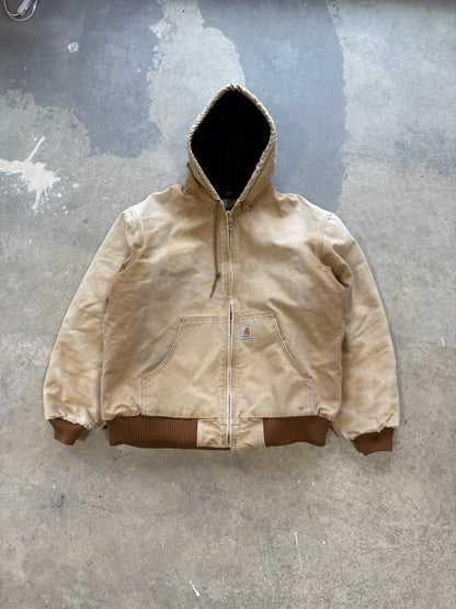 (XL) 90s Carhartt Tan Hooded Jacket