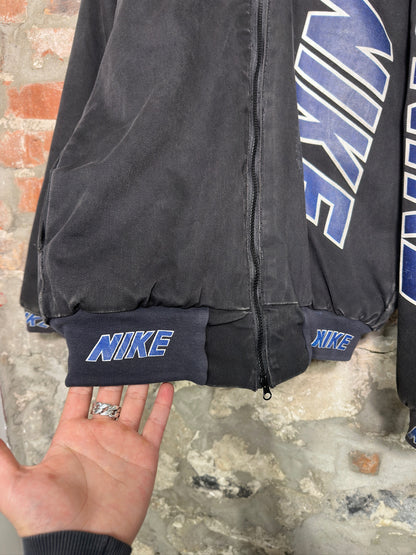 (L) 90s Nike Air Bootleg Quilted Hooded Jacket