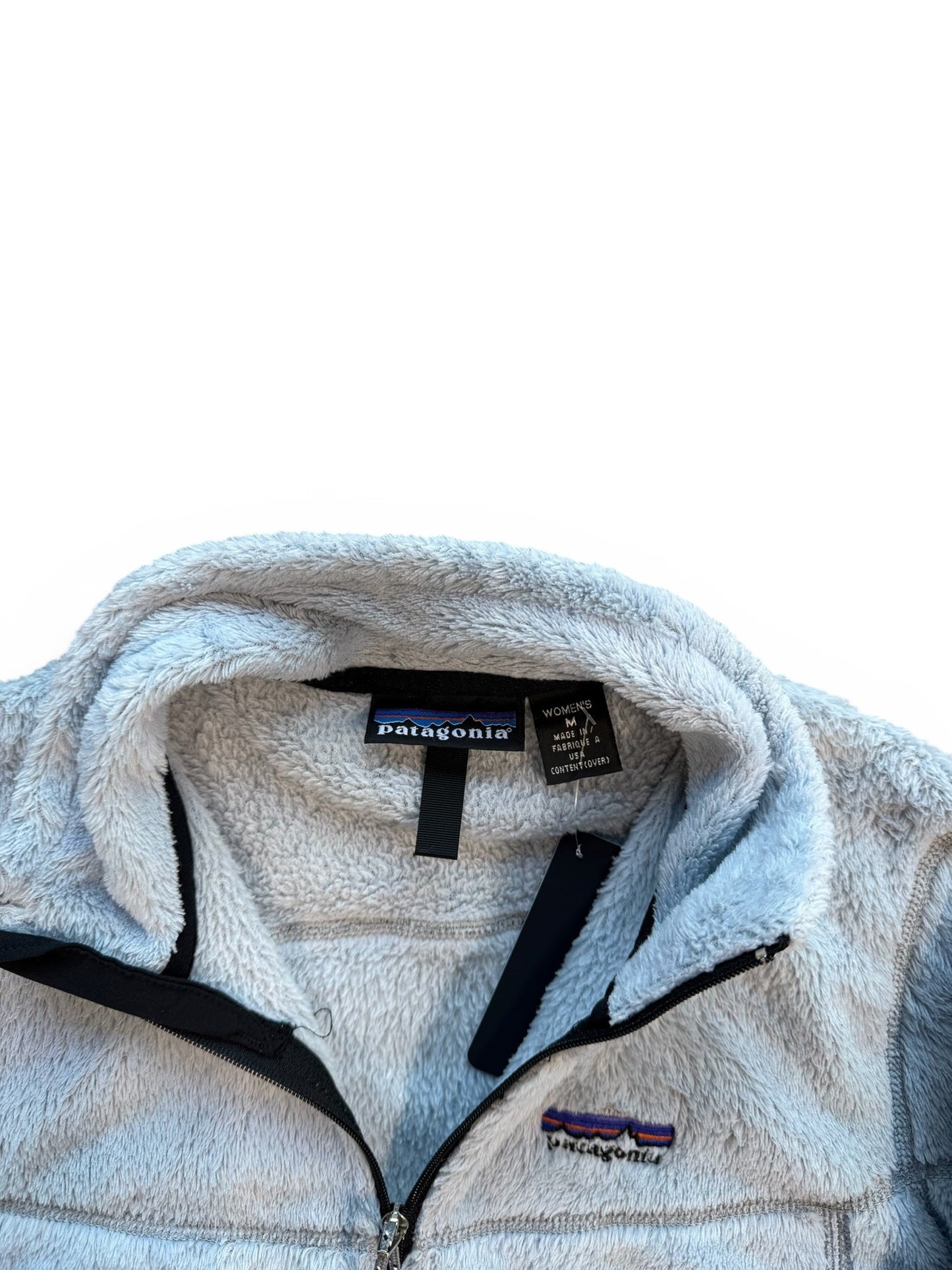 (M) Vintage Women's Patagonia Zip-Up Baby Blue Fleece