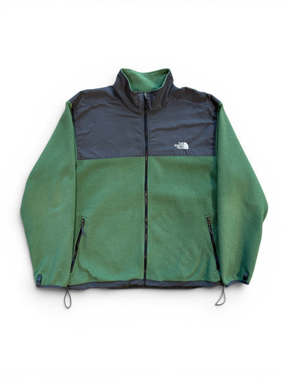 (XL) Vintage The North Face Green Zip-Up Fleece Jacket