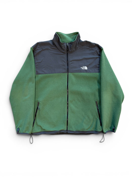 (XL) Vintage The North Face Green Zip-Up Fleece Jacket