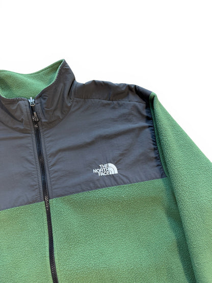 (XL) Vintage The North Face Green Zip-Up Fleece Jacket