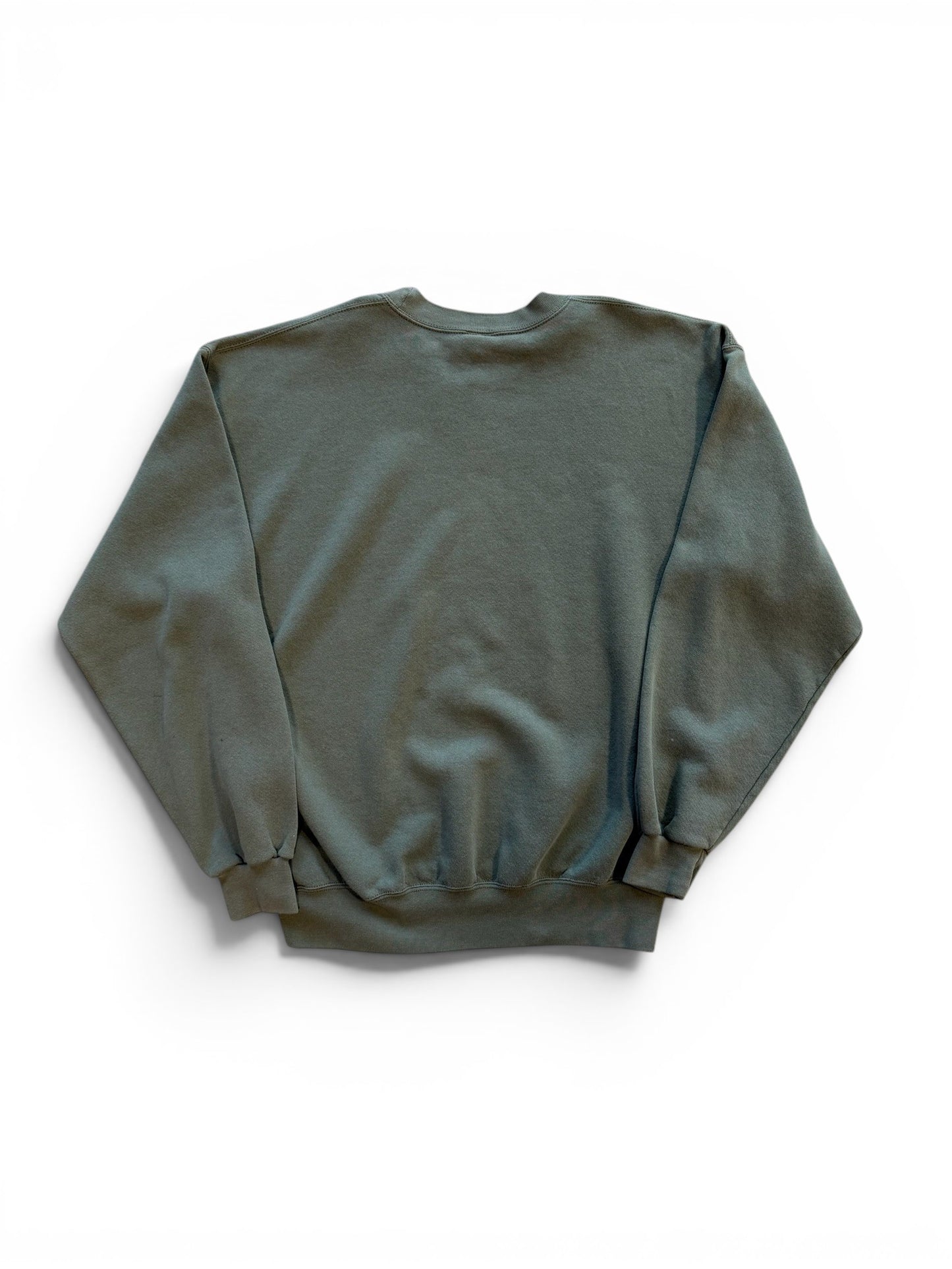 (L) Vintage USMC Green Faded Crewneck