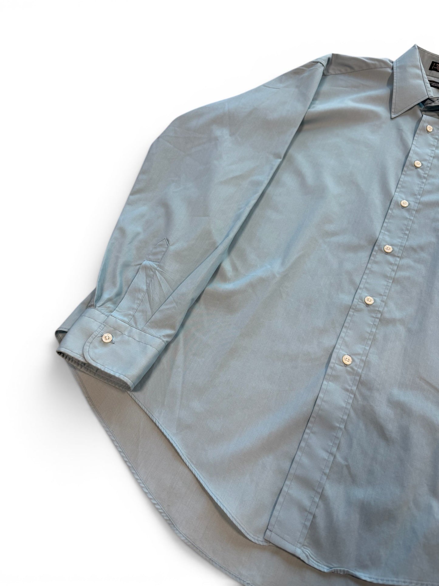 (XL) Vintage 90s Christian Dior Baby Blue Button-Up Shirt
