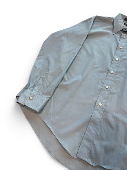 (XL) Vintage 90s Christian Dior Baby Blue Button-Up Shirt