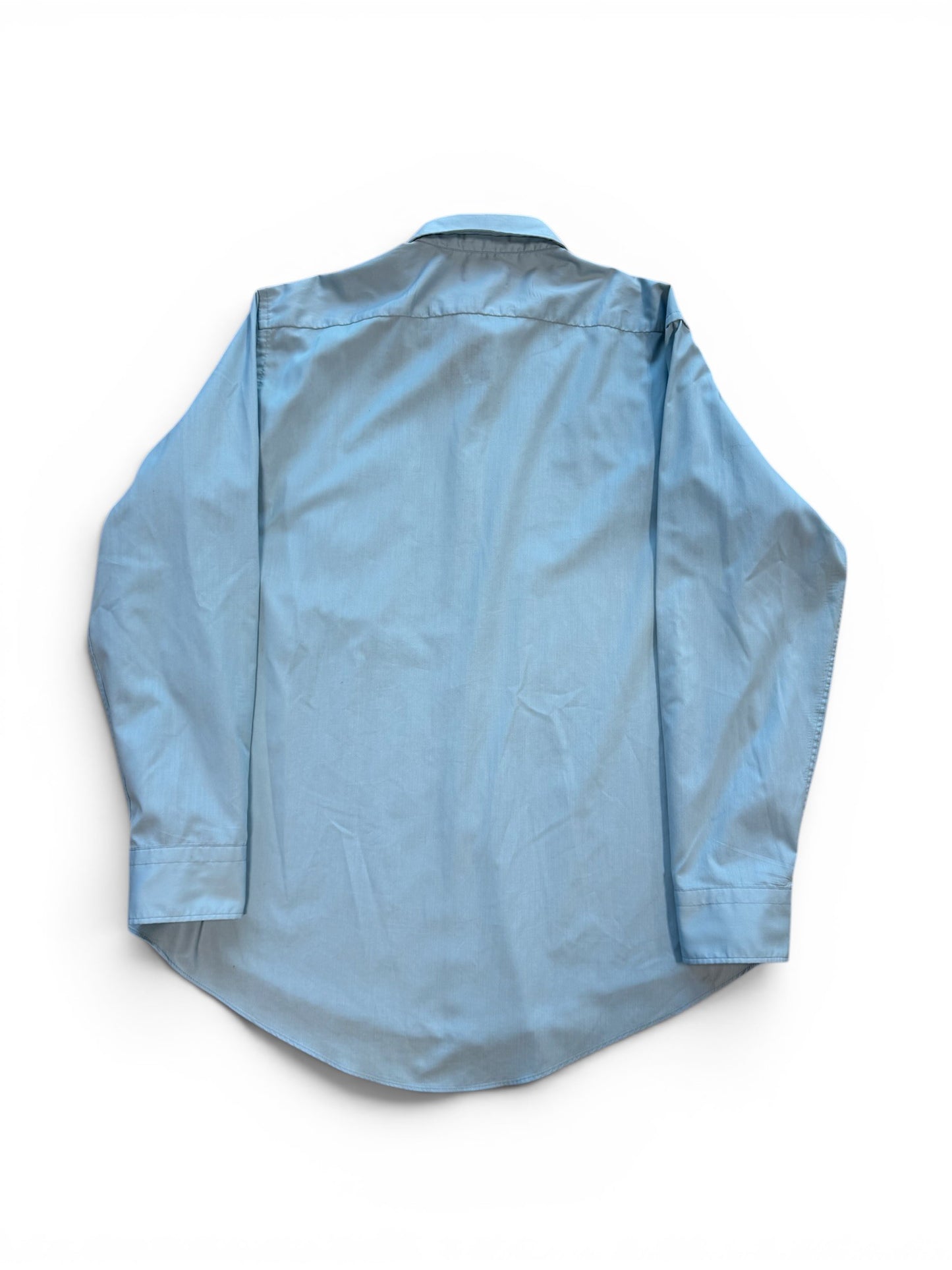 (XL) Vintage 90s Christian Dior Baby Blue Button-Up Shirt