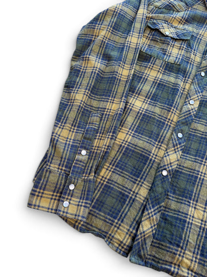 (L) Vintage 90s Windriver Olive Green Flannel