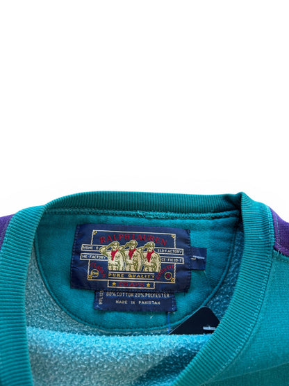 (L) Vintage 90s Ralph Lauren Embroidered Crewneck
