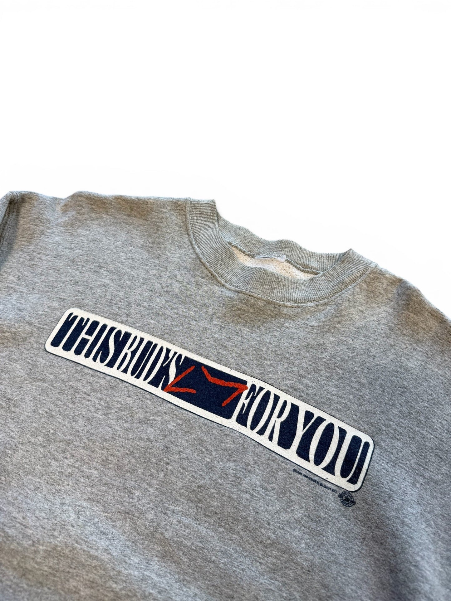 (L) Vintage 90s Budweiser Promo Crewneck Grey