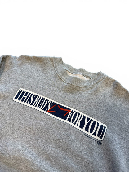 (L) Vintage 90s Budweiser Promo Crewneck Grey