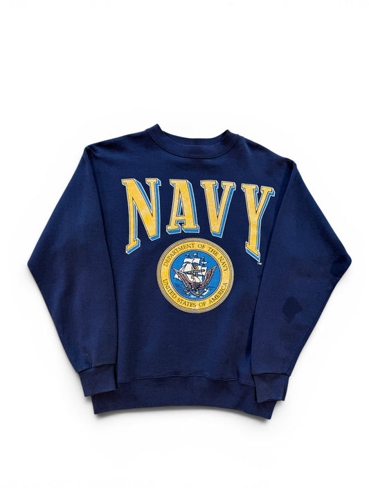 (L) Vintage 90s USA Navy Spellout Crewneck