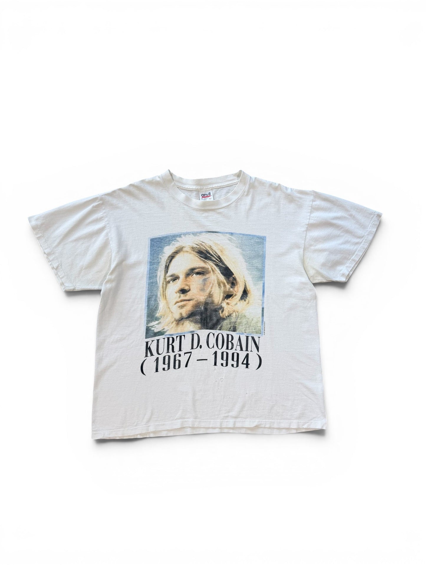 (L) Vintage 1994 Kurt Cobain Memorial Painting T-Shirt