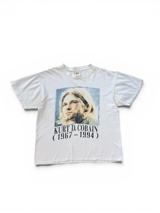(L) Vintage 1994 Kurt Cobain Memorial Painting T-Shirt