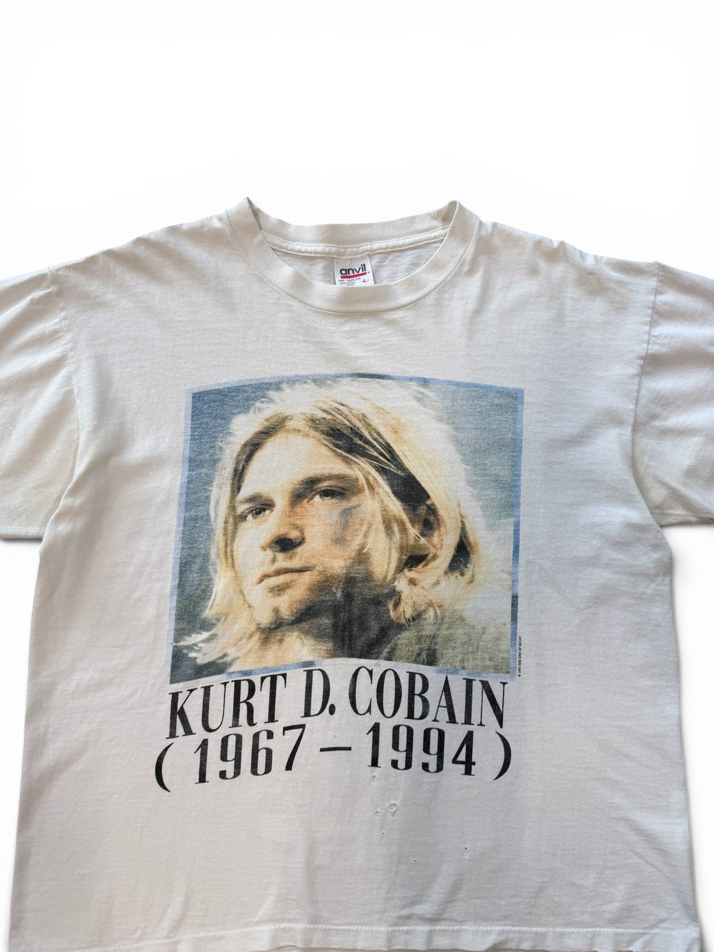 (L) Vintage 1994 Kurt Cobain Memorial Painting T-Shirt