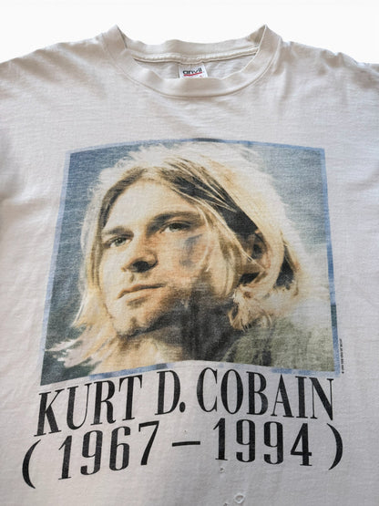 (L) Vintage 1994 Kurt Cobain Memorial Painting T-Shirt