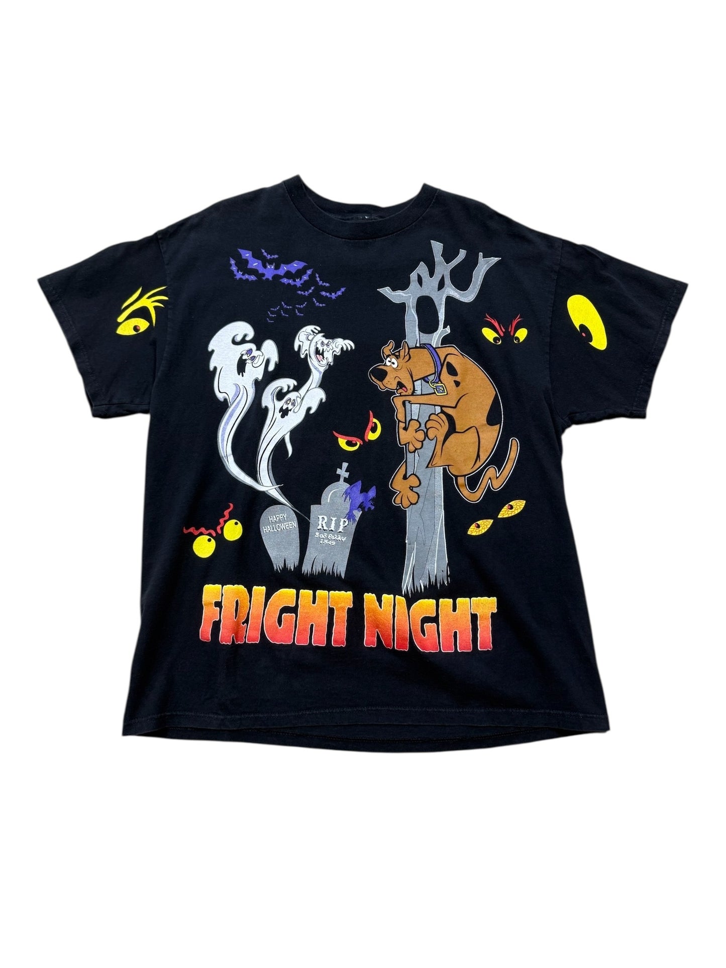 90s Scooby Doo Fright Night AOP T-Shirt Sz XL