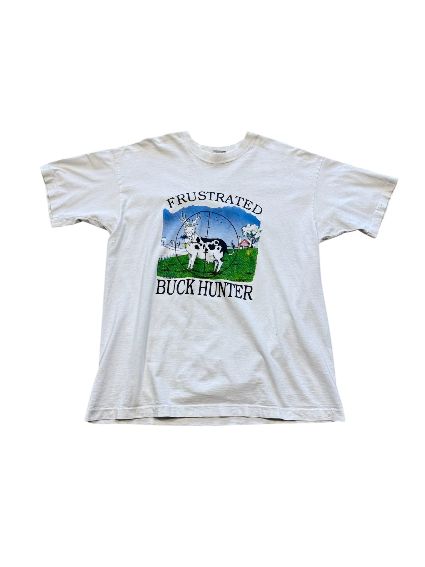 90s Frustrated Buck Hunter T-Shirt Sz XL