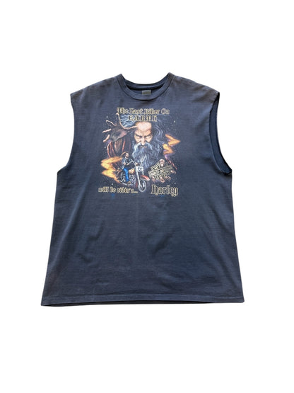 90s Harley Davidson 3D Emblem Wizard Chopper Sz XXL