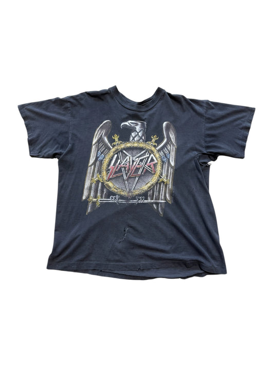 91" Slayer Touring In The Abyss Thrashed T-Shirt Sz XL