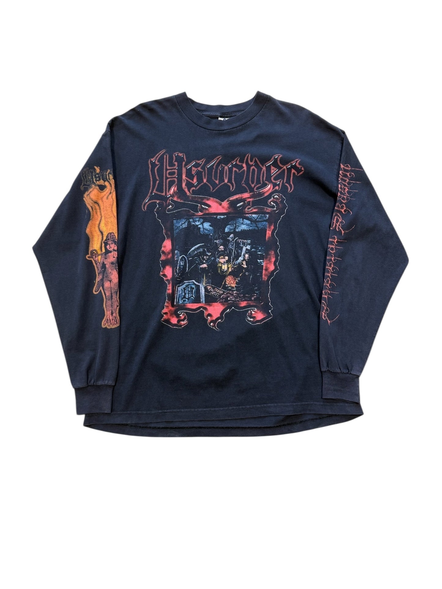 90s Usuper Skeletal Season Long Sleeve Shirt Sz XL