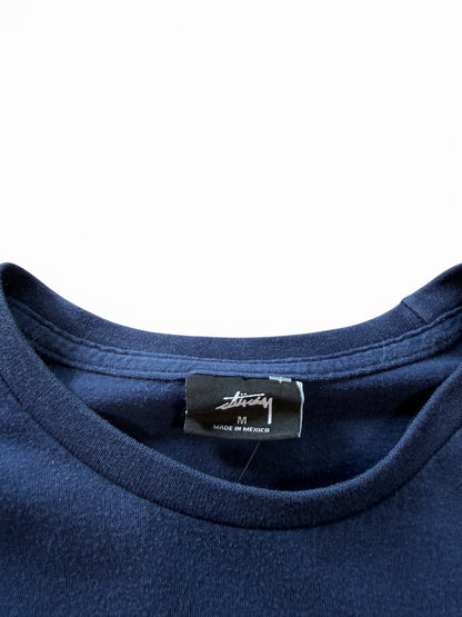 (M) Stussy SS Logo Navy T-Shirt
