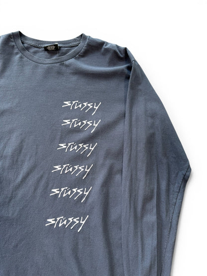 (L) Stussy Multi Logo Long Sleeve Shirt