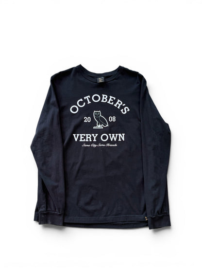 (L) OVO Collegiate Black Long Sleeve Shirt