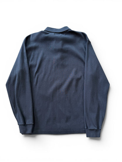 (M) Stussy Rib Polo Black Long Sleeve
