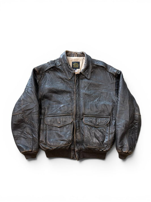 (L) Vintage 90s Avirex Type A-2 Leather Jacket
