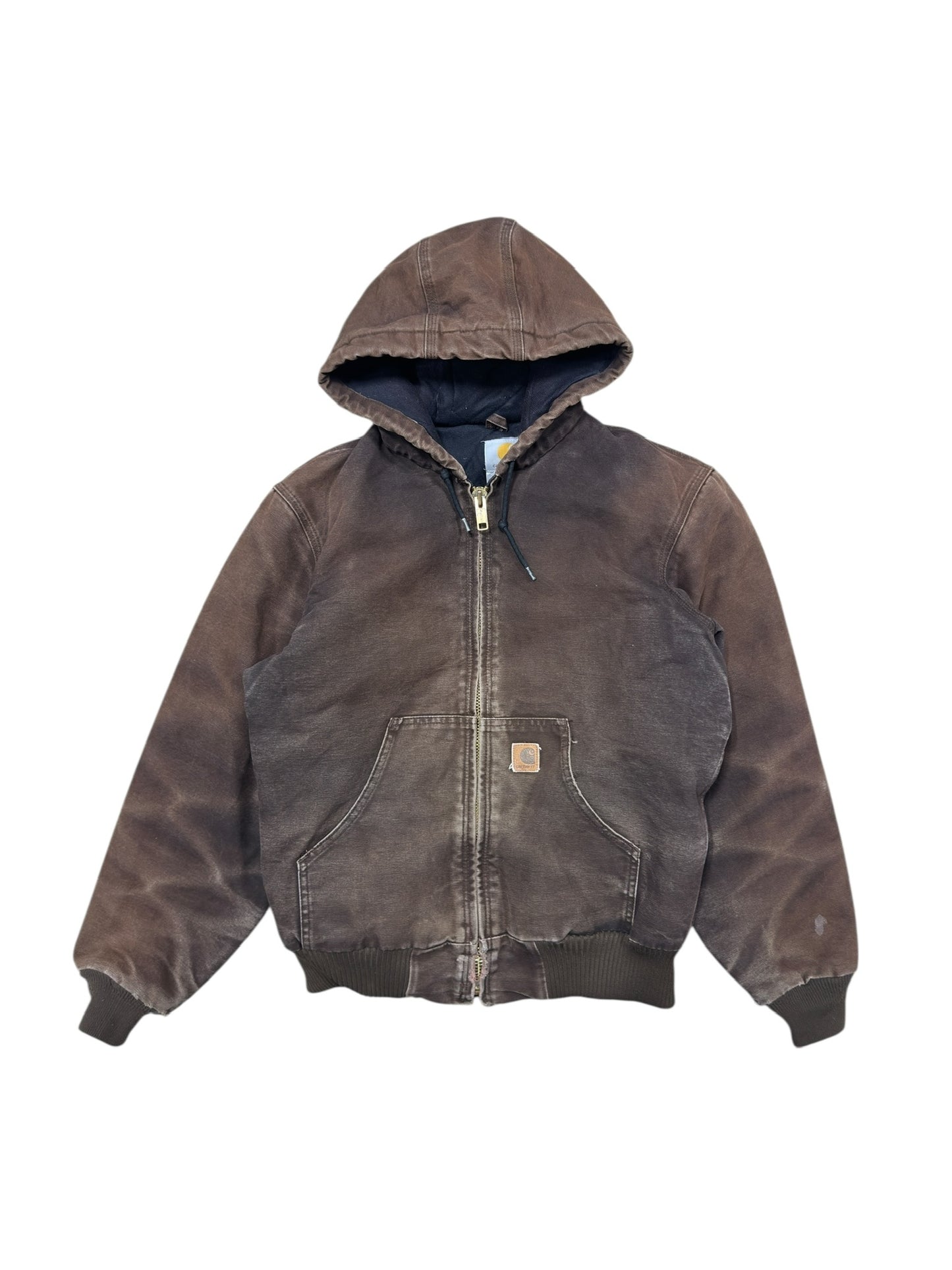 90s Carhartt Brown Hooded Jacket Sz S