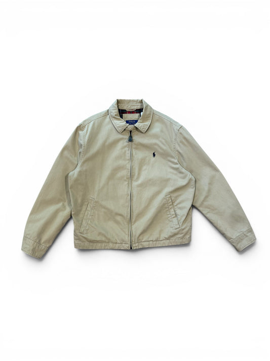 (XL) Vintage Ralph Lauren Polo Lined Tan Harrington Jacket