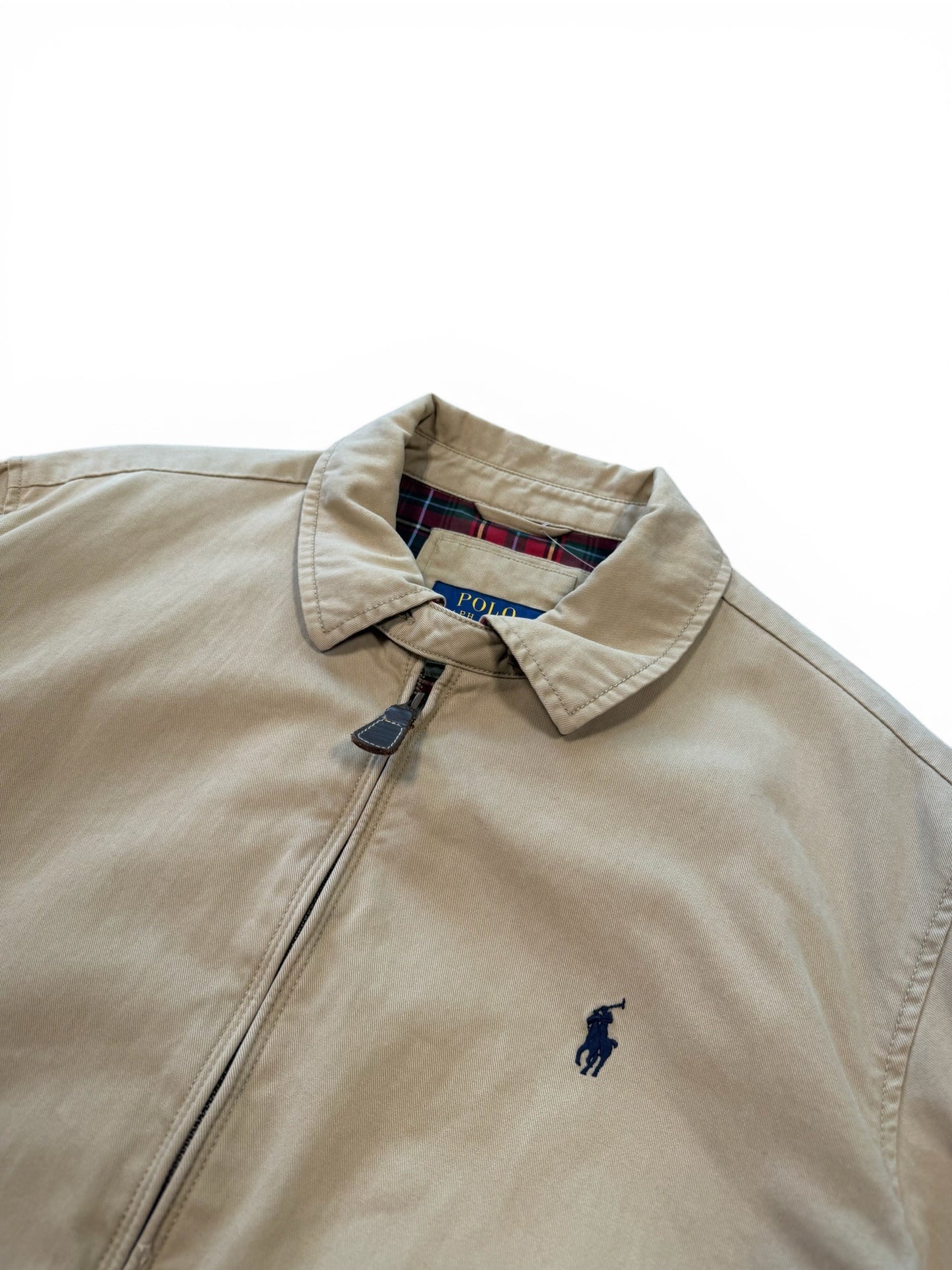 (XL) Vintage Ralph Lauren Polo Lined Tan Harrington Jacket