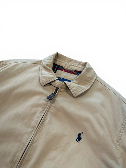 (XL) Vintage Ralph Lauren Polo Lined Tan Harrington Jacket