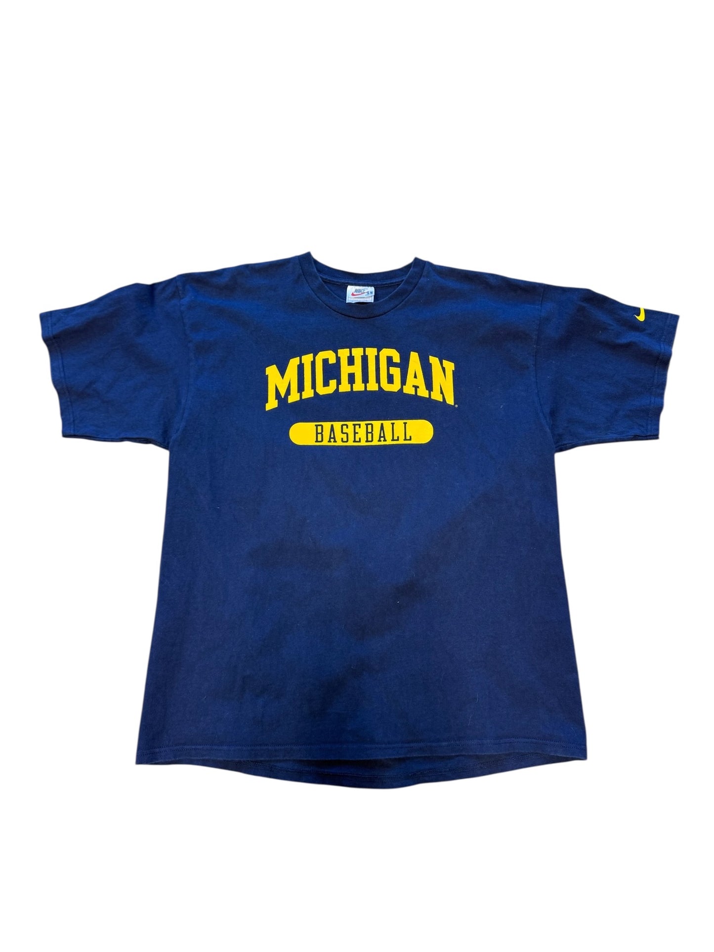 (XL) Vtg Nike Michigan Football Navy T-Shirt