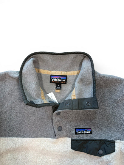 (M) 90s Patagonia Synchilla Snap T Pullover Grey Fleece With Chest Pocket
