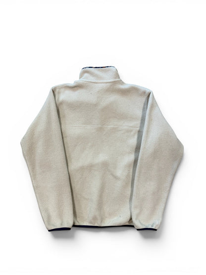 (M) 90s Patagonia Synchilla Snap T Pullover Fleece Cream With Patterned Chest Pocket